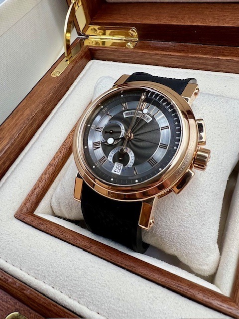 Breguet Marine 18K Rose Pink Gold Chronograph 5827BR