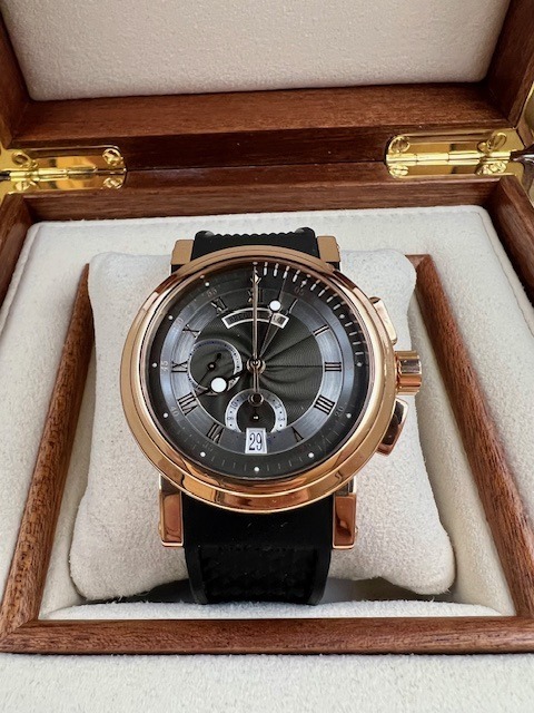 Breguet Marine 18K Rose Pink Gold Chronograph 5827BR