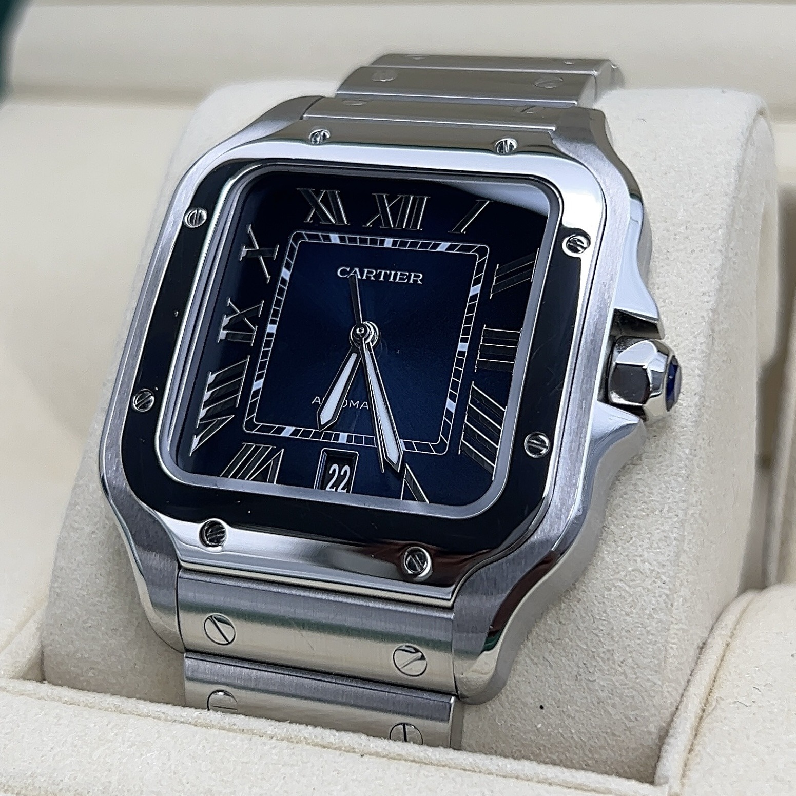Cartier Santos Large model Blue Dial 4072 WSSA0030