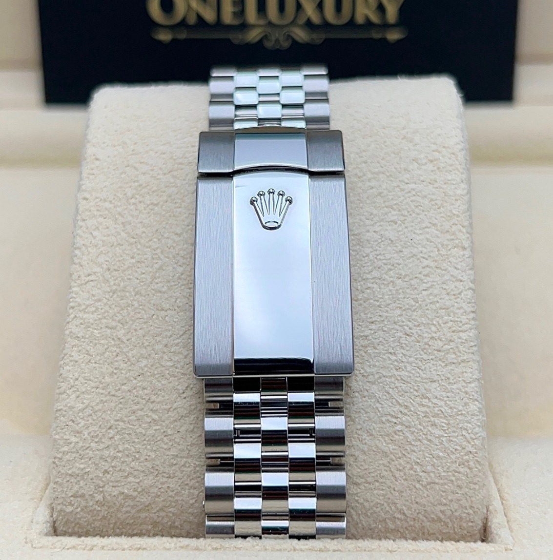 Rolex Datejust 41 Blue Index Dial Jubilee 126334 White Gold Fluted Bezel