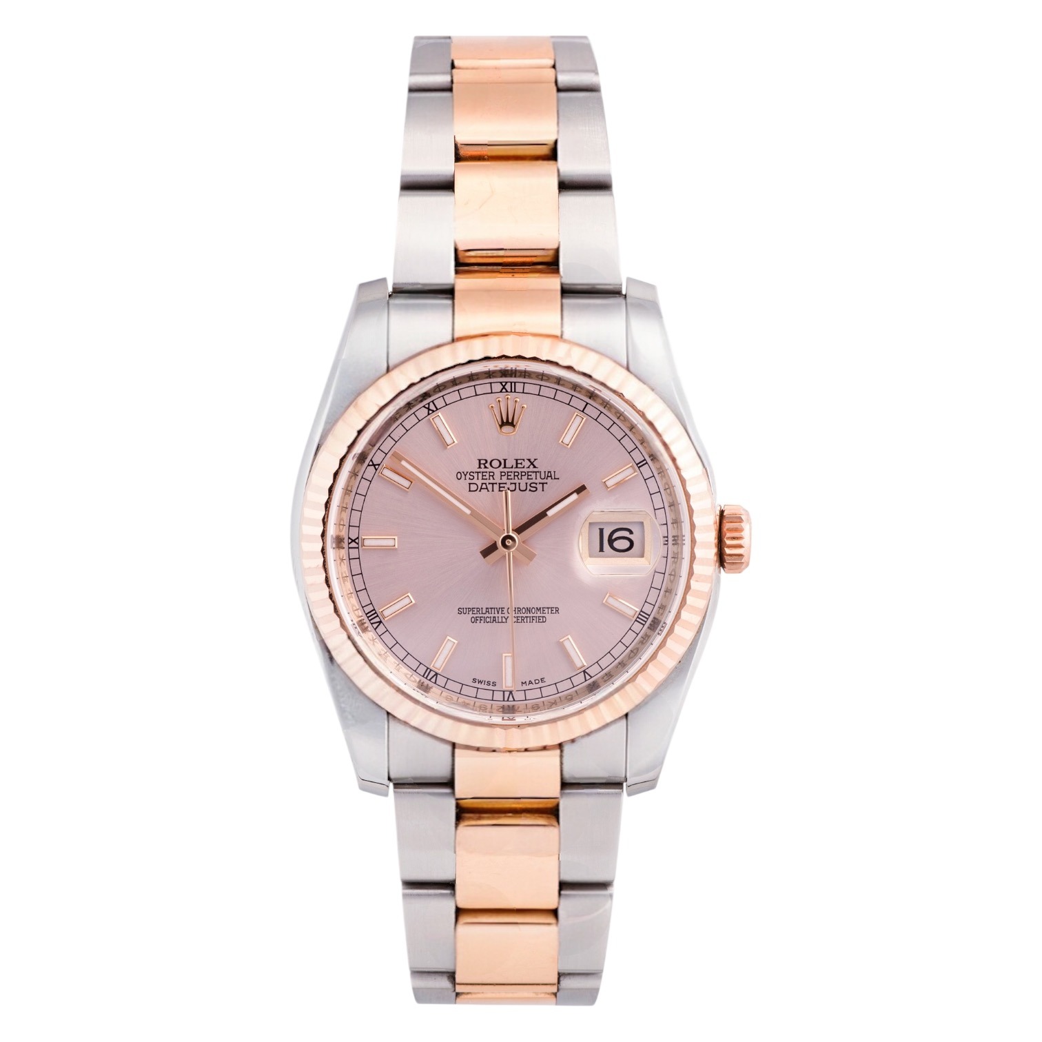 Rolex Datejust 36mm Pink dial Rose Gold Ref: 116231
