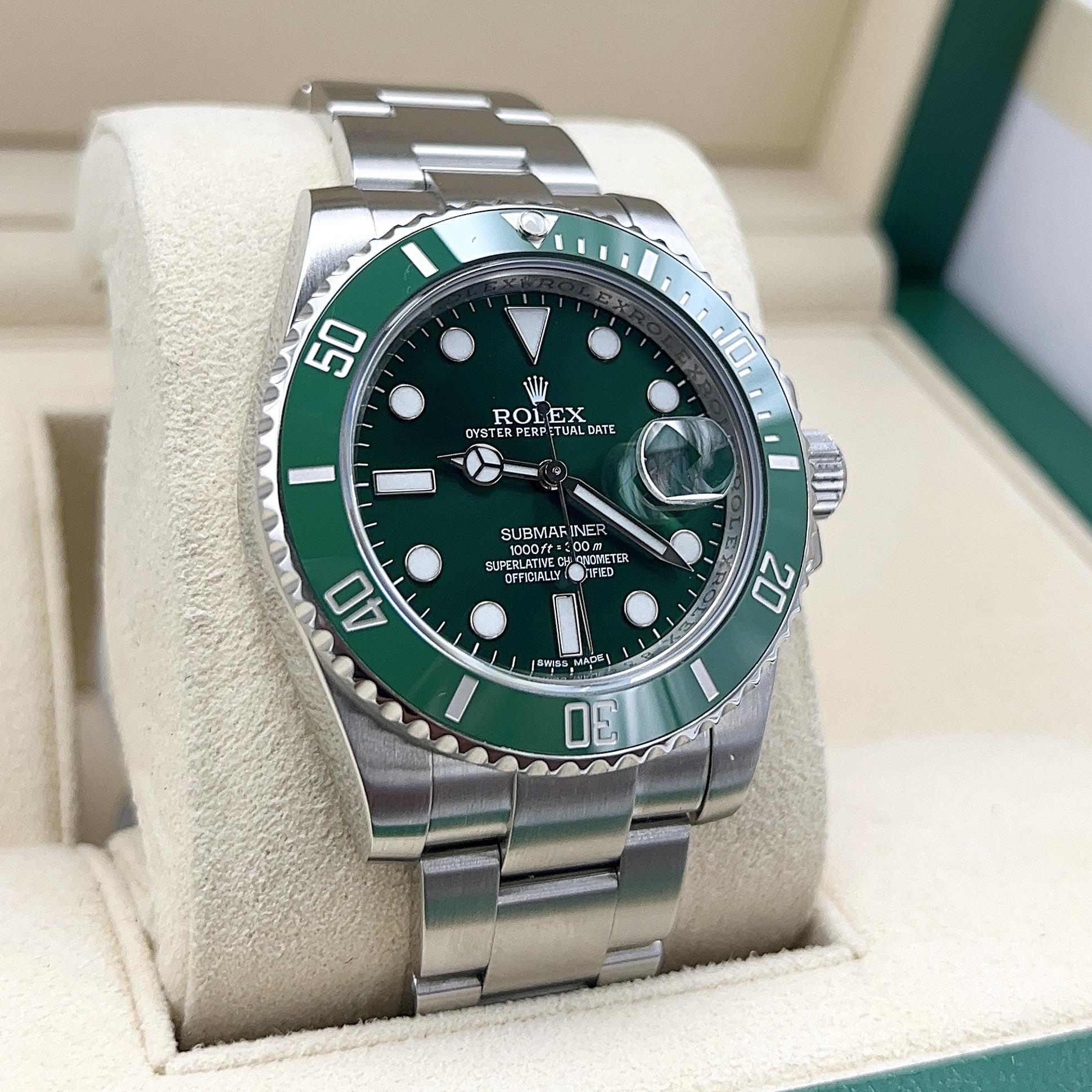 Rolex Submariner Date Hulk Ref. 116610LV - Green Dial & Green Bezel