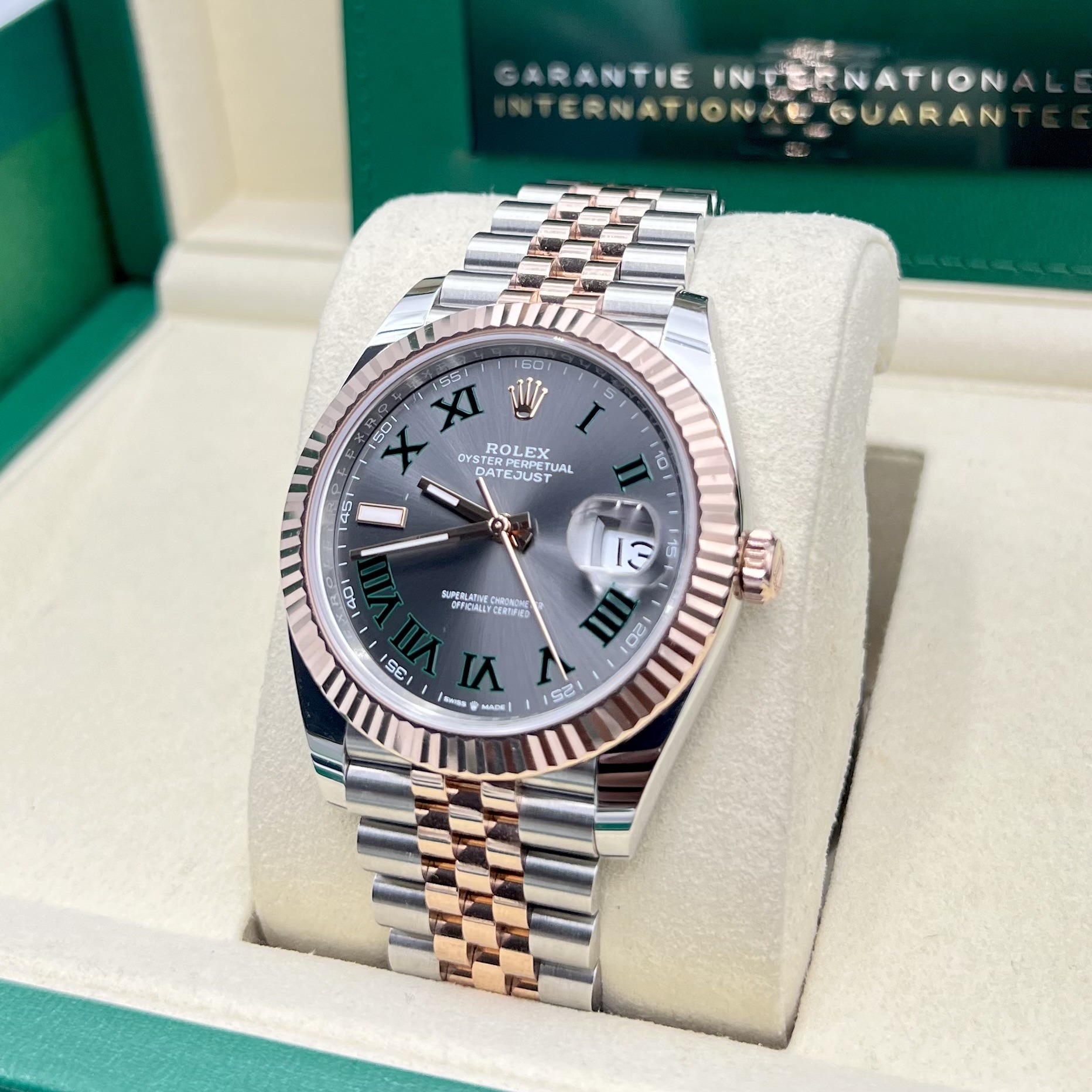 Rolex Datejust Rose Gold 41mm Wimbledon Dial ref. 126331
