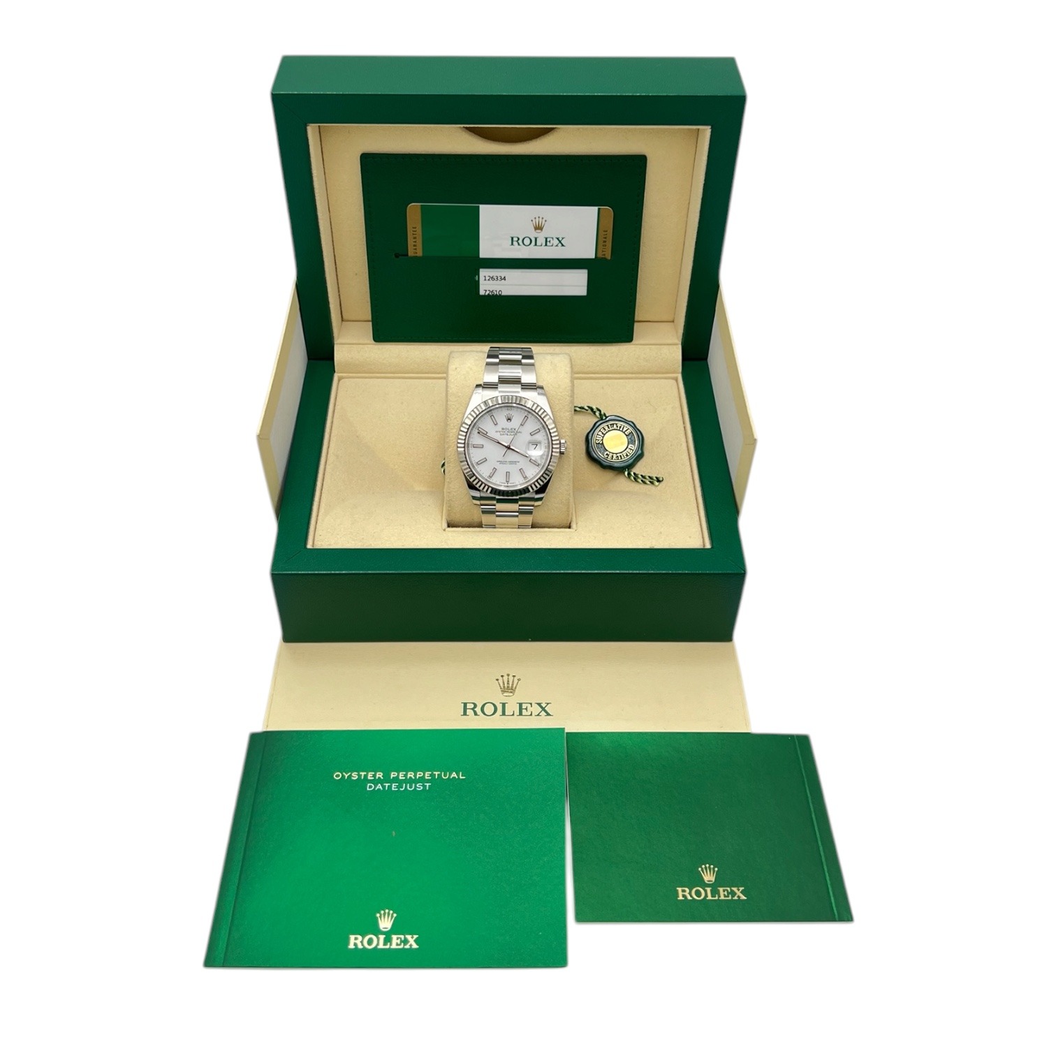 Rolex Datejust 41mm White Dial Fluted Bezel Ref: 126334