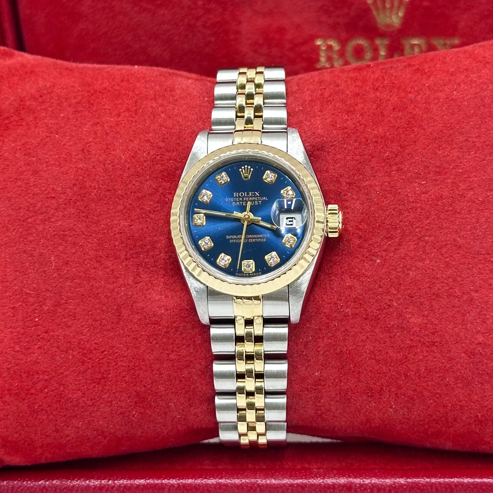 Rolex Lady-Datejust 26mm Blue Diamond Dial Ref. 69173