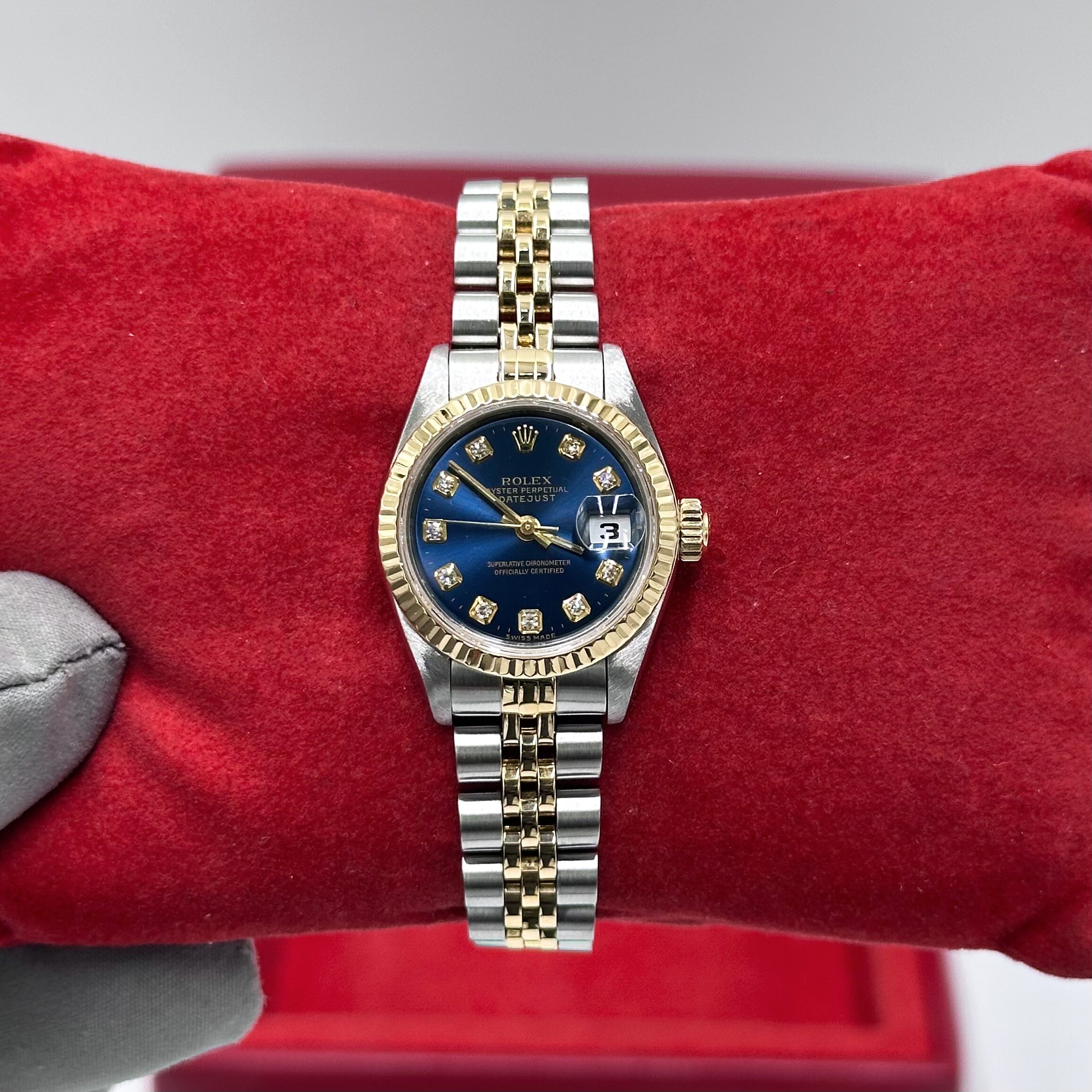 Rolex Lady-Datejust 26mm Blue Diamond Dial Ref. 69173
