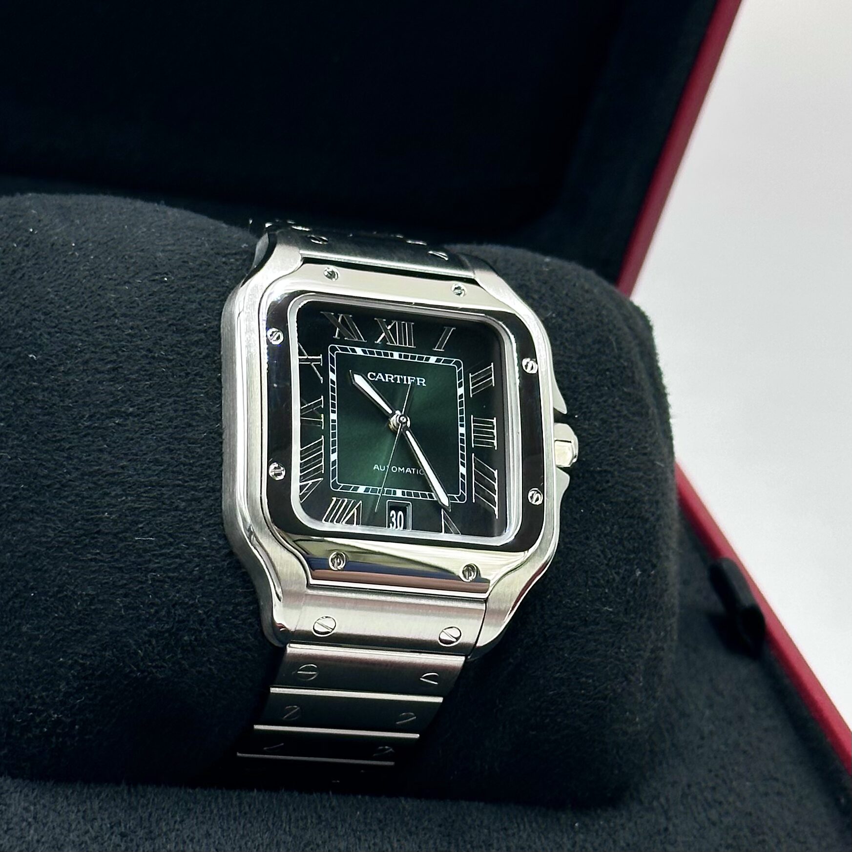 Cartier Santos De Cartier Green Dial Large Ref: WSSA0062