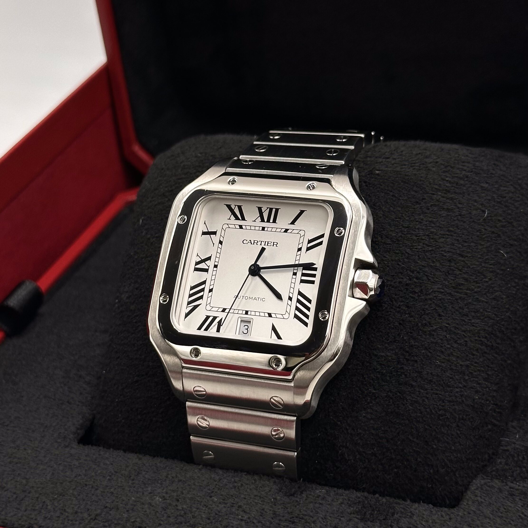 Cartier Santos Large White Dial Ref: WSSA0018